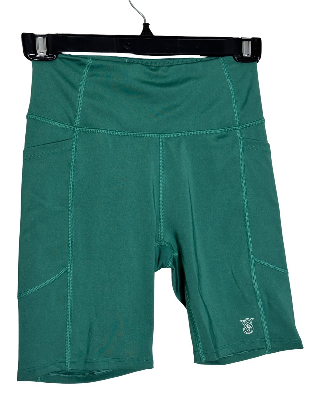 Victoria's Secret Green High Rise Bike Shorts with Side Pockets Size XS